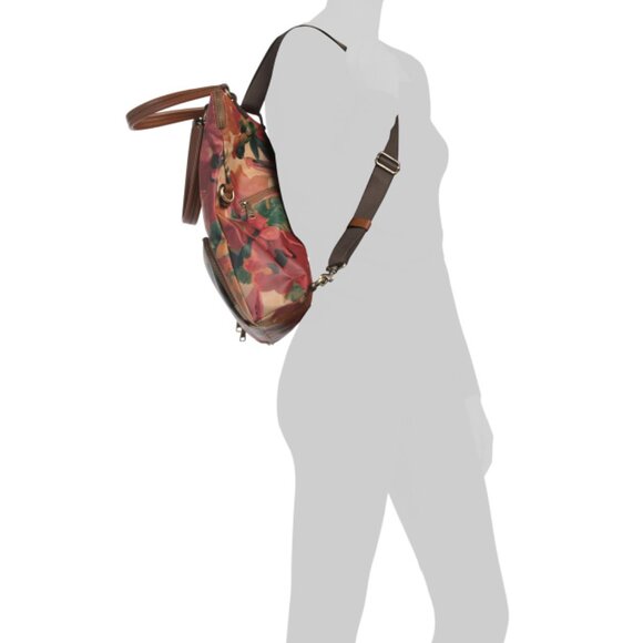 PATRICIA NASH Spring Multi Print Coated Fabric Karina Large Laptop Backpack - Picture 2 of 2